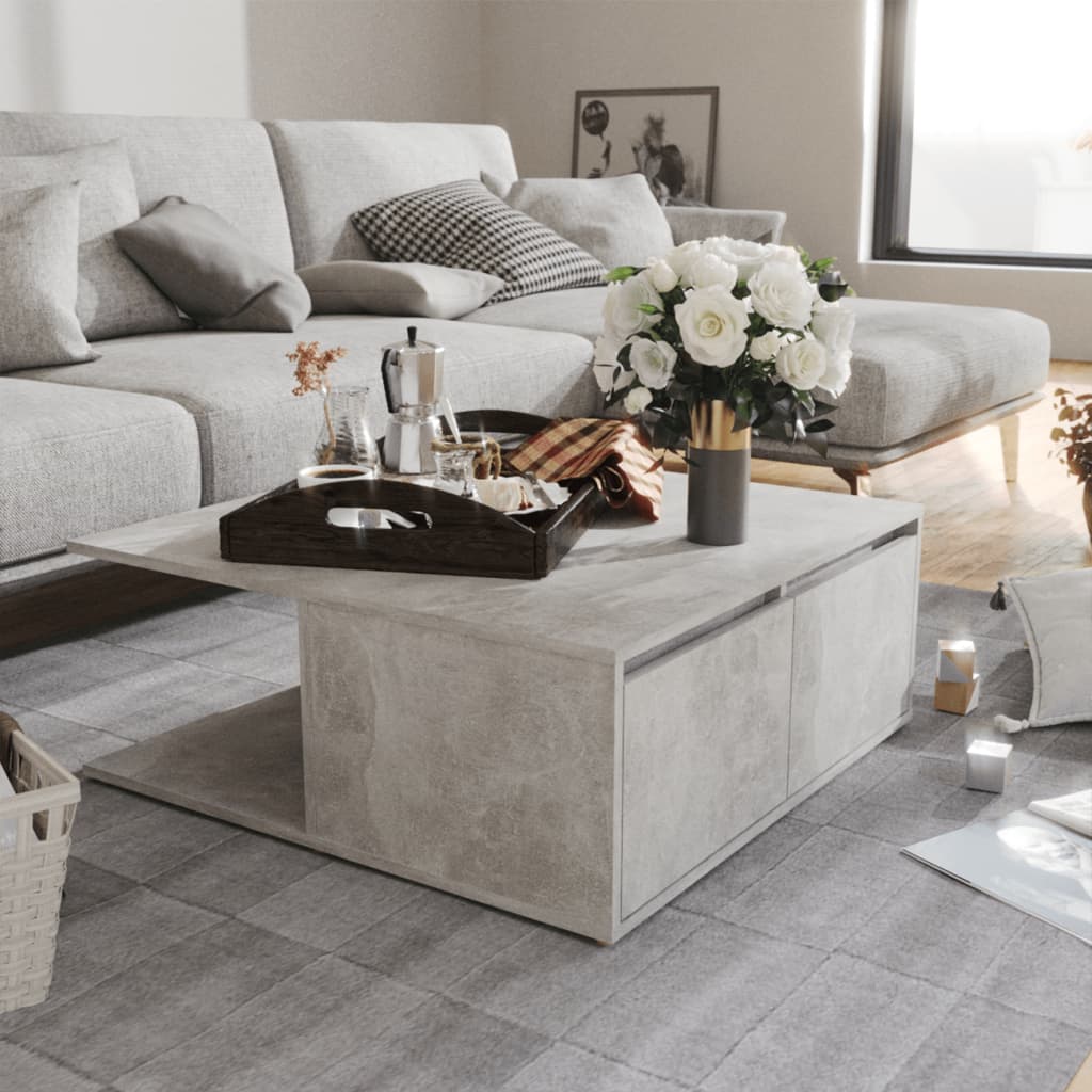 Table basse gris béton 80x80x31 cm bois d'ingénierie Tables basses vidaXL