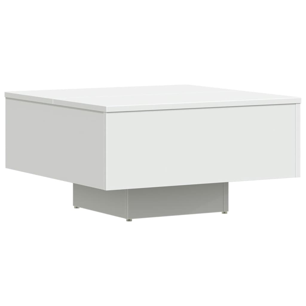 Table basse blanc 60x60x31,5 cm bois d'ingénierie - XIOS