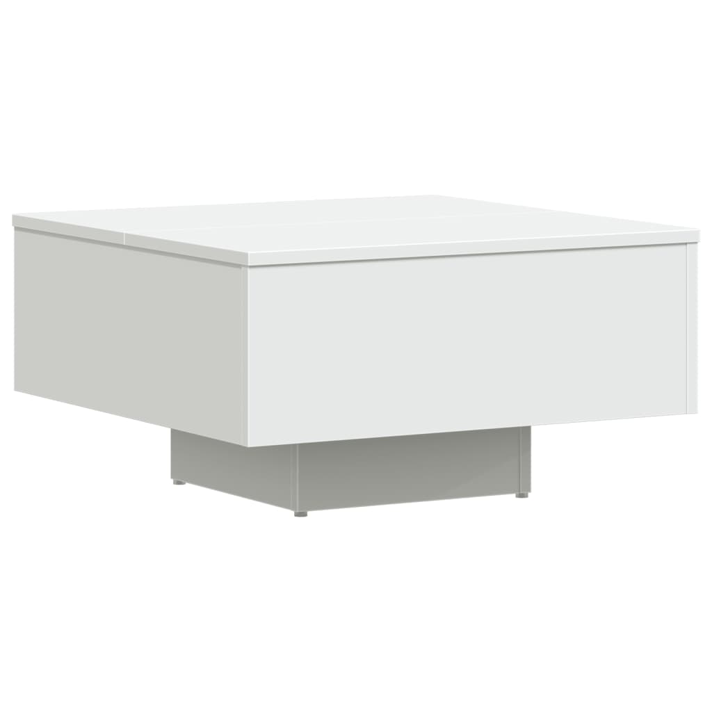 Table basse blanc 60x60x31,5 cm bois d'ingénierie - XIOS