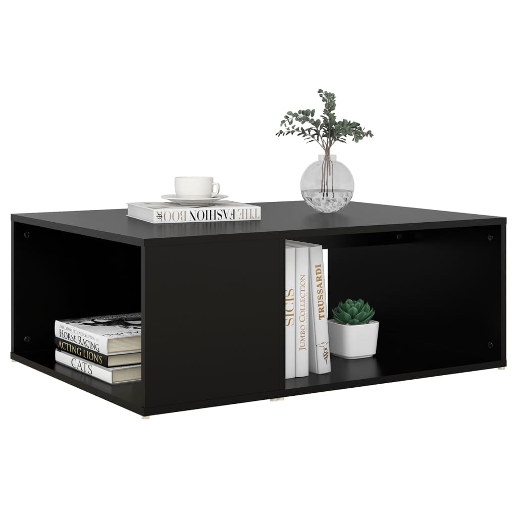 Table basse noir 90x67x33 cm bois d'ingénierie - XIOS