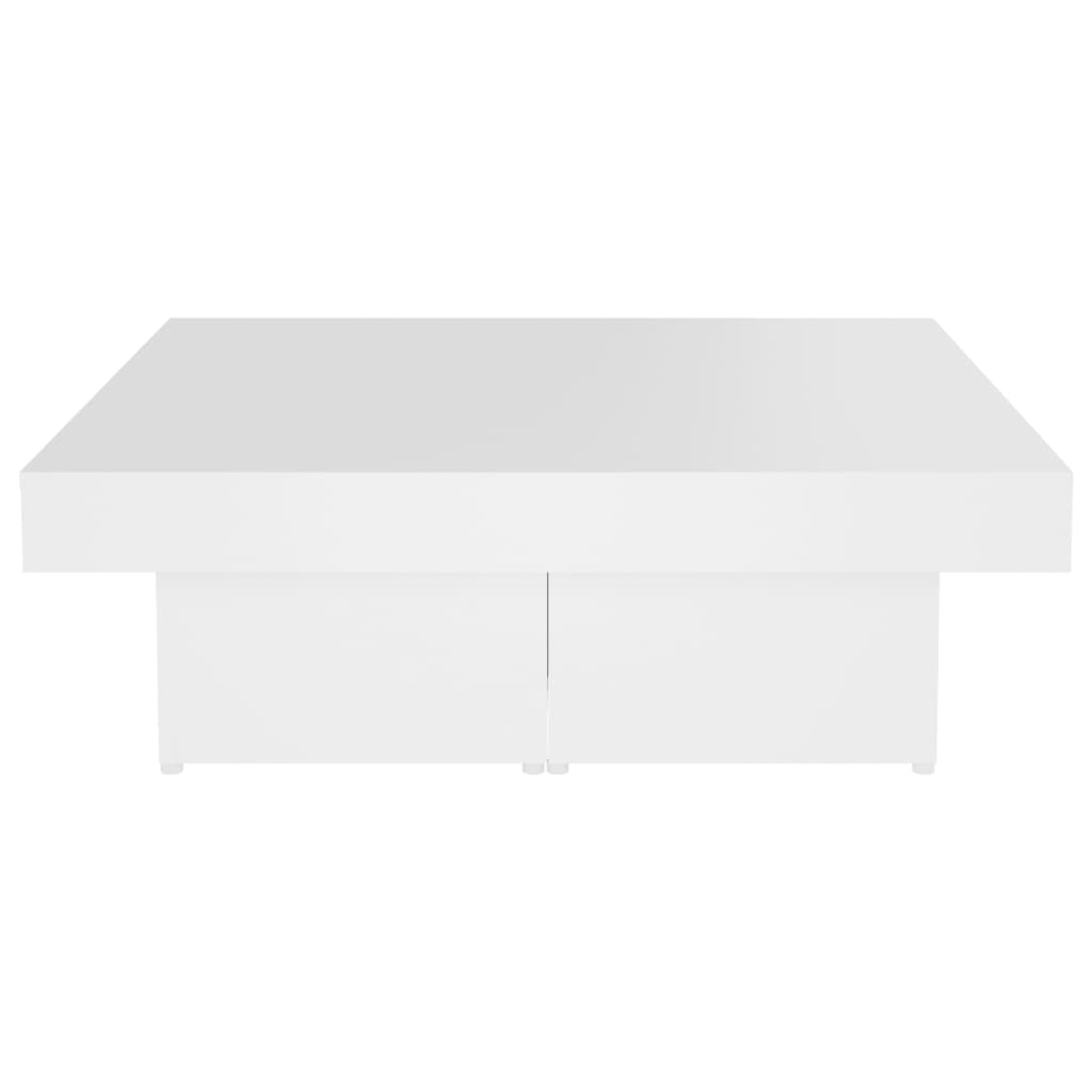Table basse blanc 90x90x28 cm bois d'ingénierie - XIOS