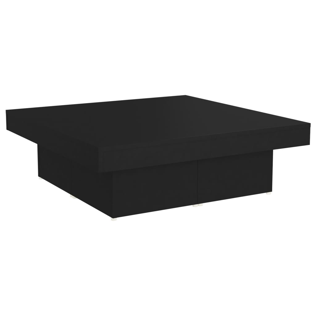 Table basse noir 90x90x28 cm bois d'ingénierie - XIOS