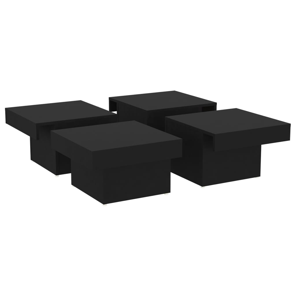 Table basse noir 90x90x28 cm bois d'ingénierie - XIOS
