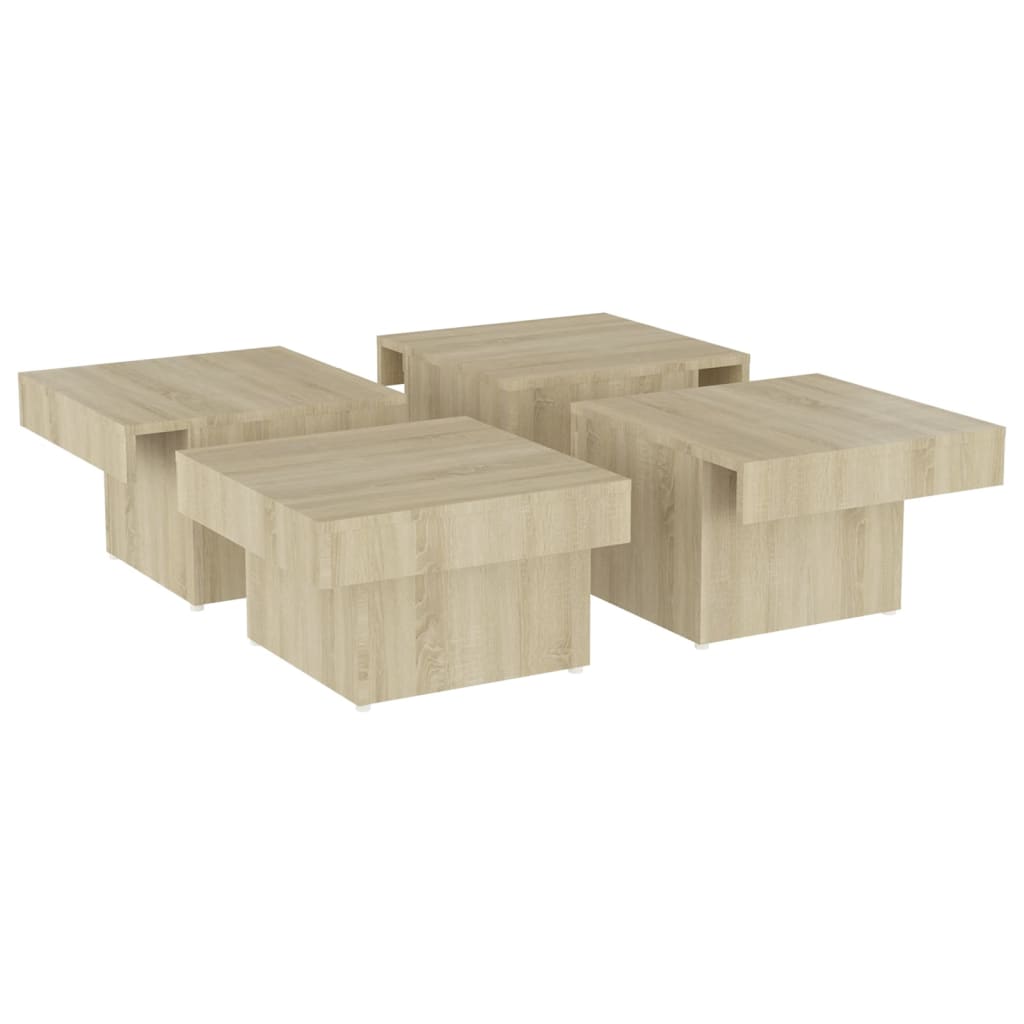 Table basse chêne sonoma 90x90x28 cm bois d'ingénierie - XIOS