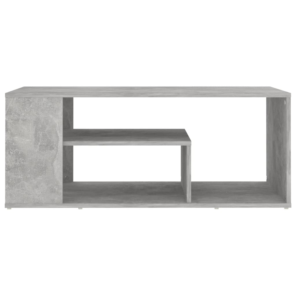 Table basse gris béton 100x50x40 cm bois d'ingénierie - XIOS