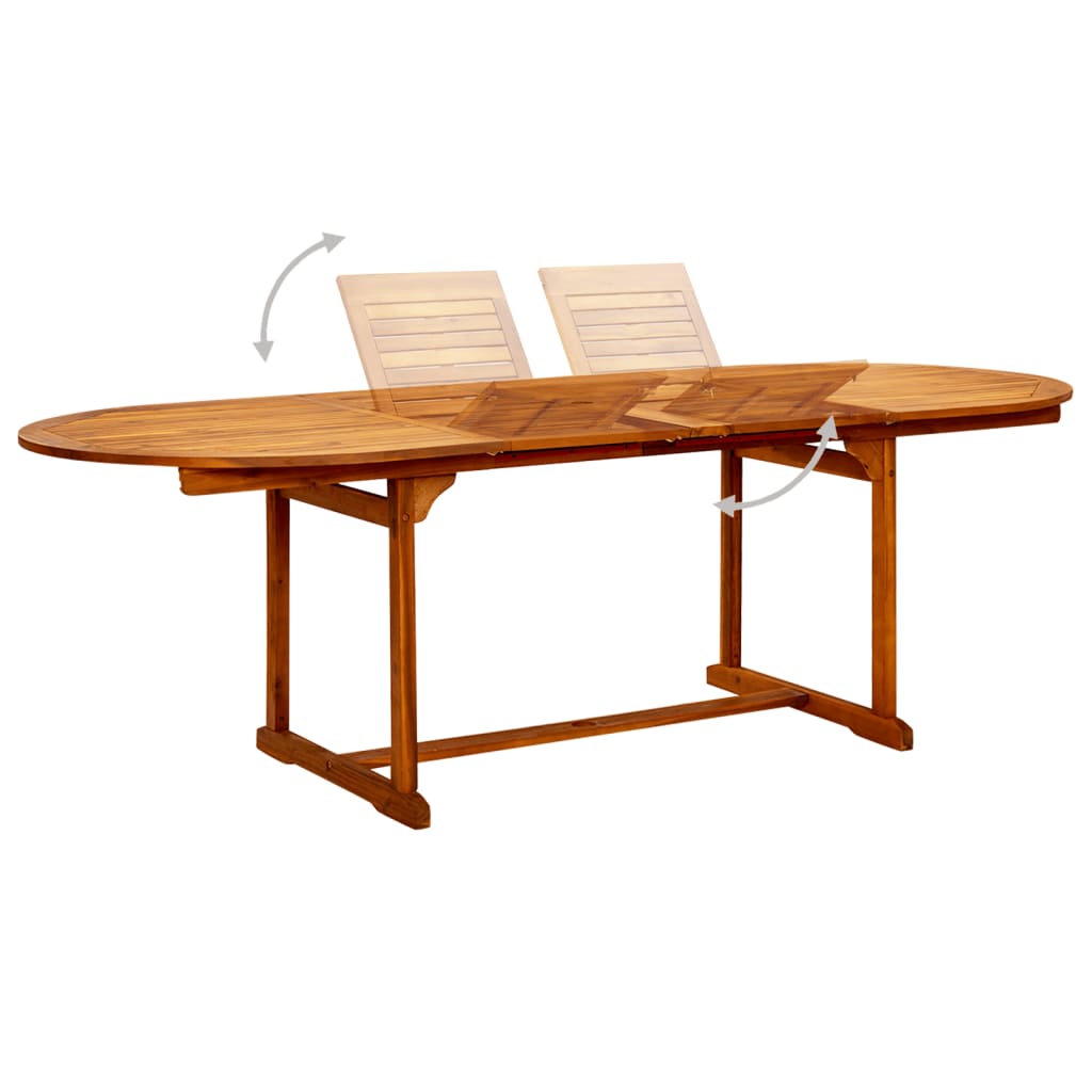 Ensemble à manger de jardin 7 pcs Bois d'acacia massif 160-240 cm - XIOS