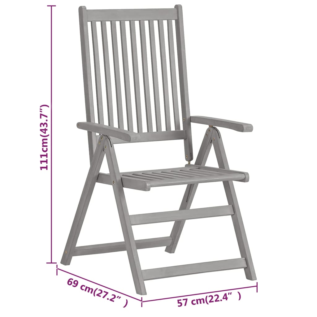 Ensemble à manger de jardin 5 pcs Bois d'acacia massif