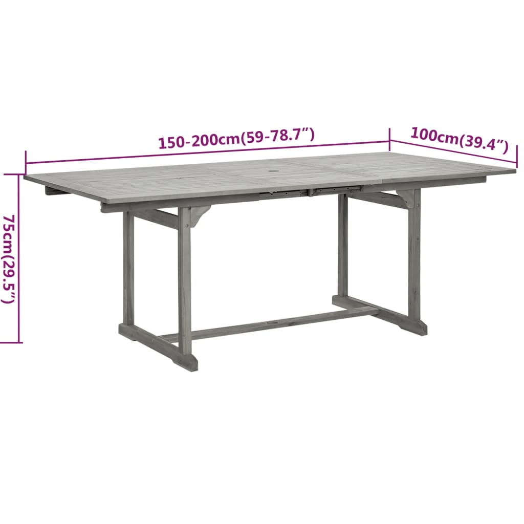 Ensemble à manger de jardin 7 pcs Bois d'acacia massif