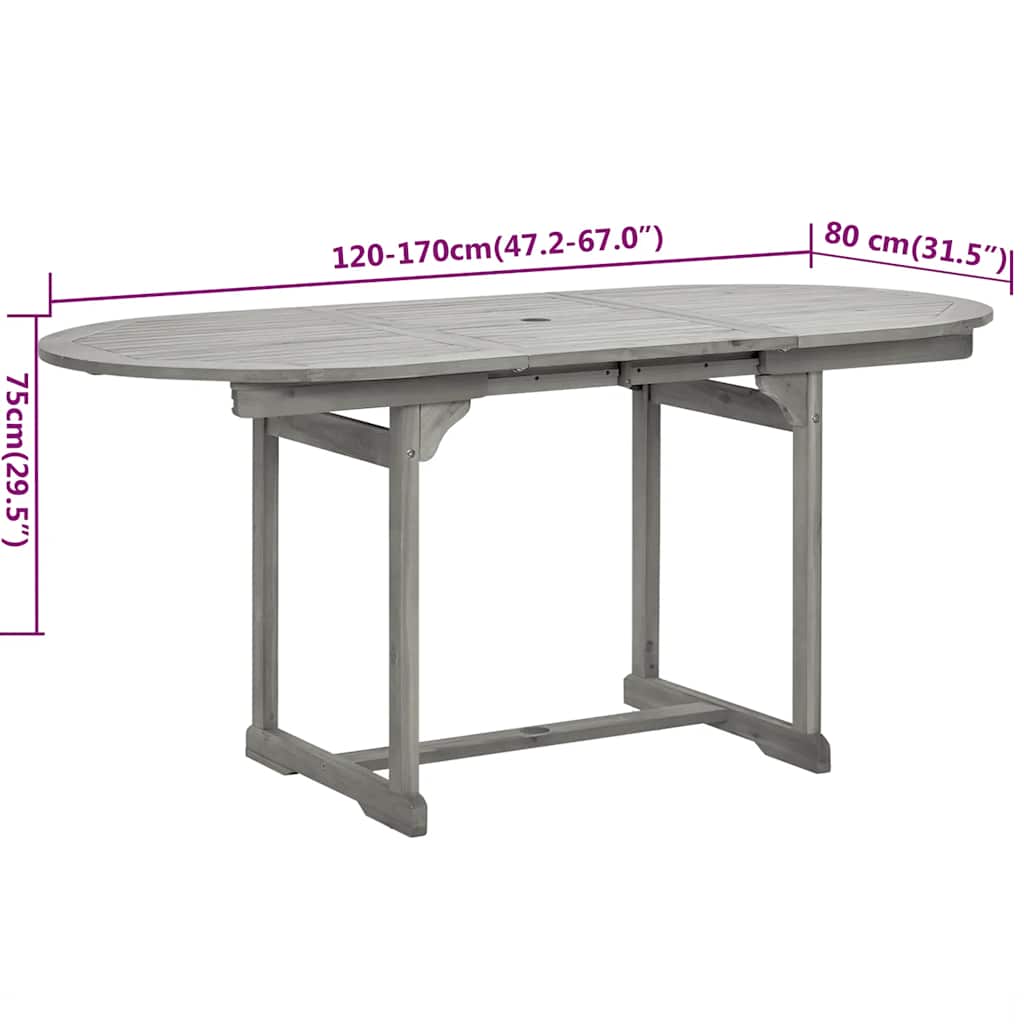 Ensemble à manger de jardin 5 pcs Bois d'acacia massif