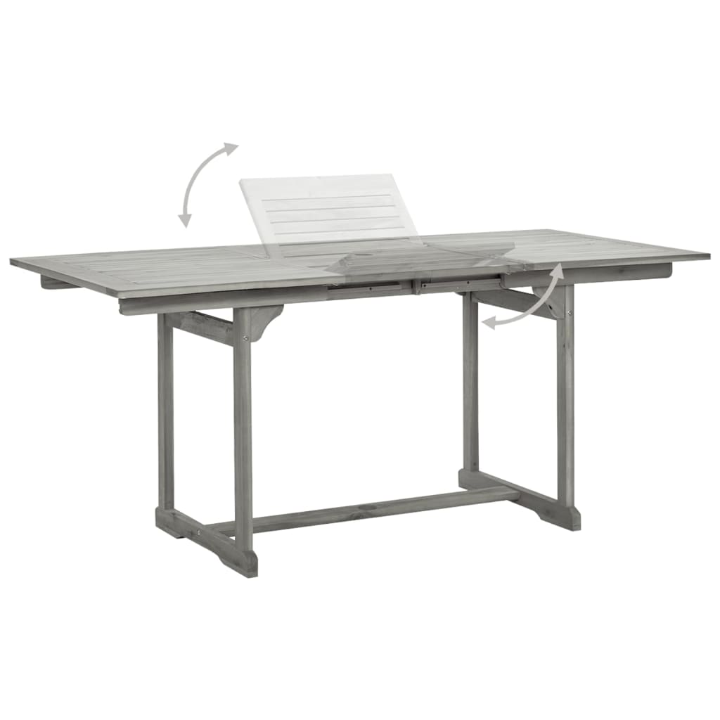 Ensemble à manger de jardin 5 pcs Bois d'acacia solide