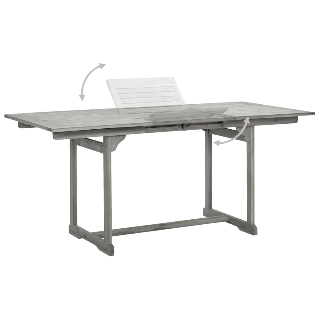 Ensemble à manger de jardin 7 pcs Bois d'acacia solide