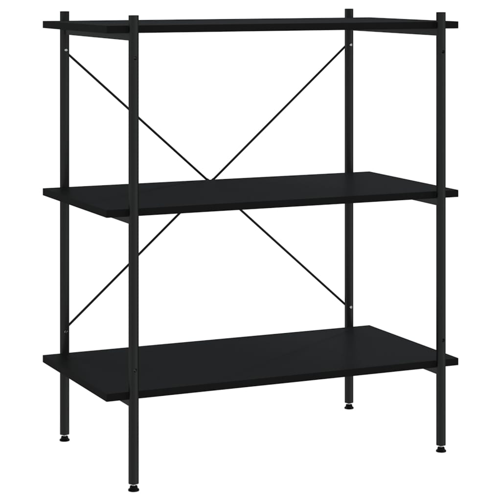 Étagère à 3 niveaux Noir 80x40x92 cm - XIOS