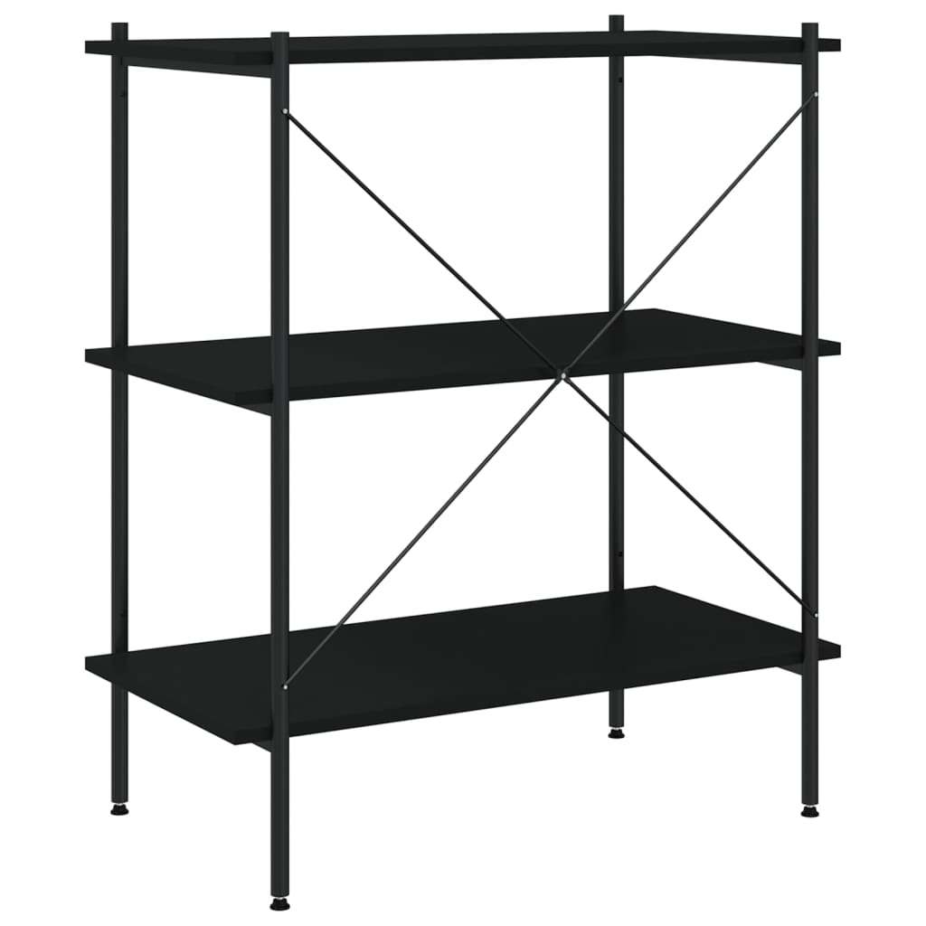 Étagère à 3 niveaux Noir 80x40x92 cm - XIOS