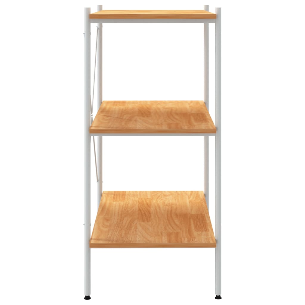 Étagère à 3 niveaux Blanc et chêne 80x40x92 cm - XIOS
