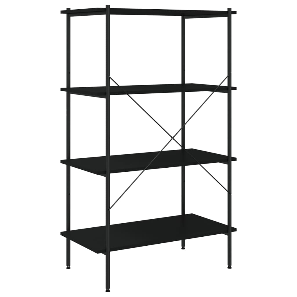 Étagère à 4 niveaux Noir 80x40x130 cm - XIOS