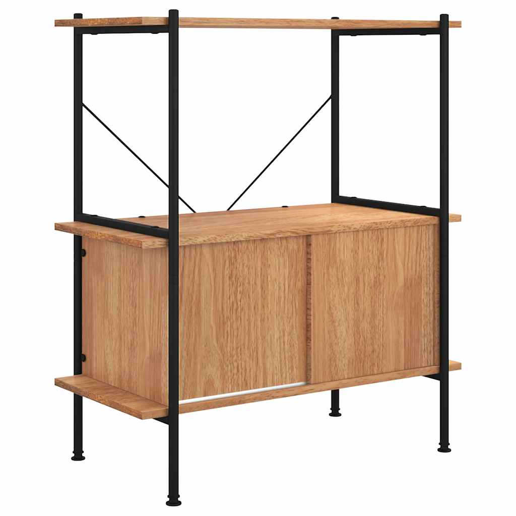 Étagère à 3 niveaux armoire 80x40x92 cm Acier bois d'ingénierie - XIOS