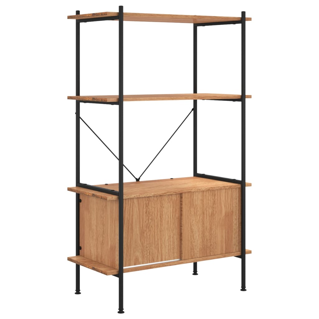 Étagère à 4 niveaux armoire 80x40x130cm Acier bois d'ingénierie - XIOS