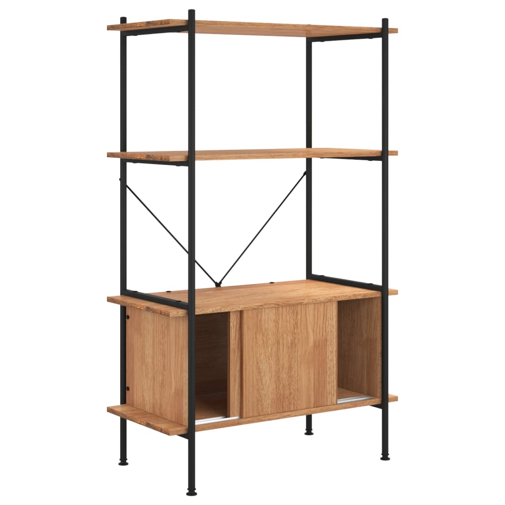 Étagère à 4 niveaux armoire 80x40x130cm Acier bois d'ingénierie - XIOS