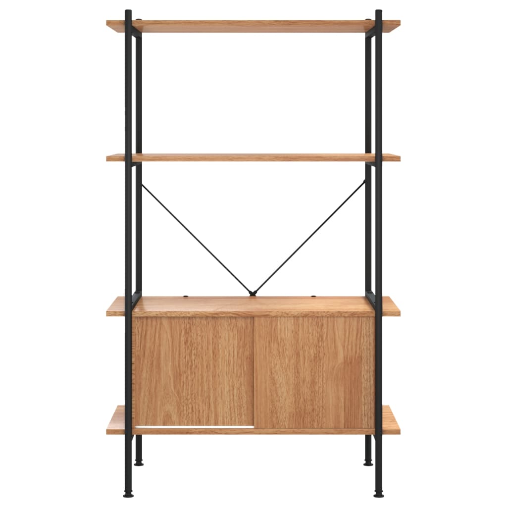 Étagère à 4 niveaux armoire 80x40x130cm Acier bois d'ingénierie - XIOS