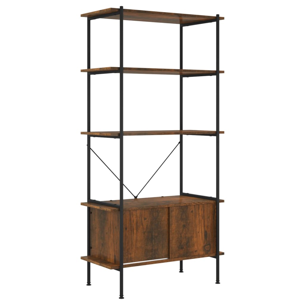 Étagère à 5 niveaux armoire 80x40x163cm Acier bois d'ingénierie - XIOS