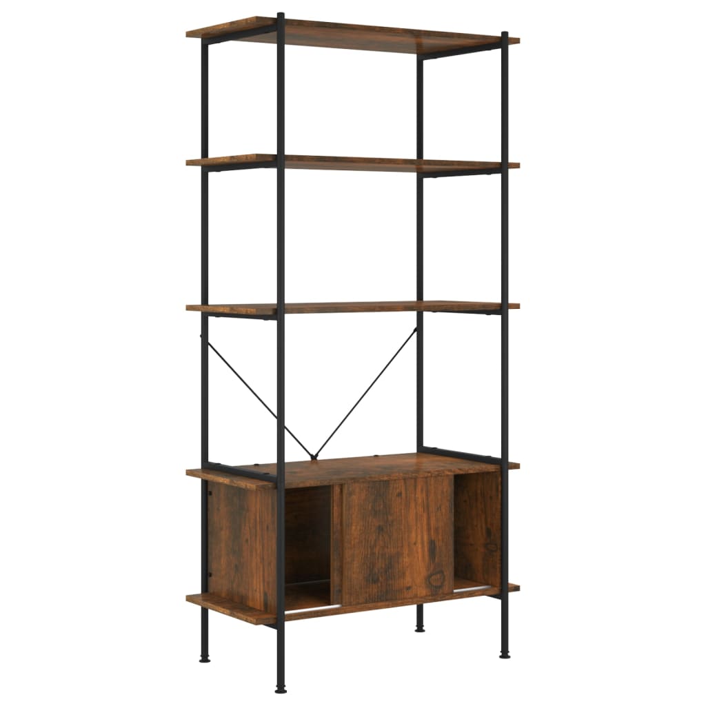 Étagère à 5 niveaux armoire 80x40x163cm Acier bois d'ingénierie - XIOS