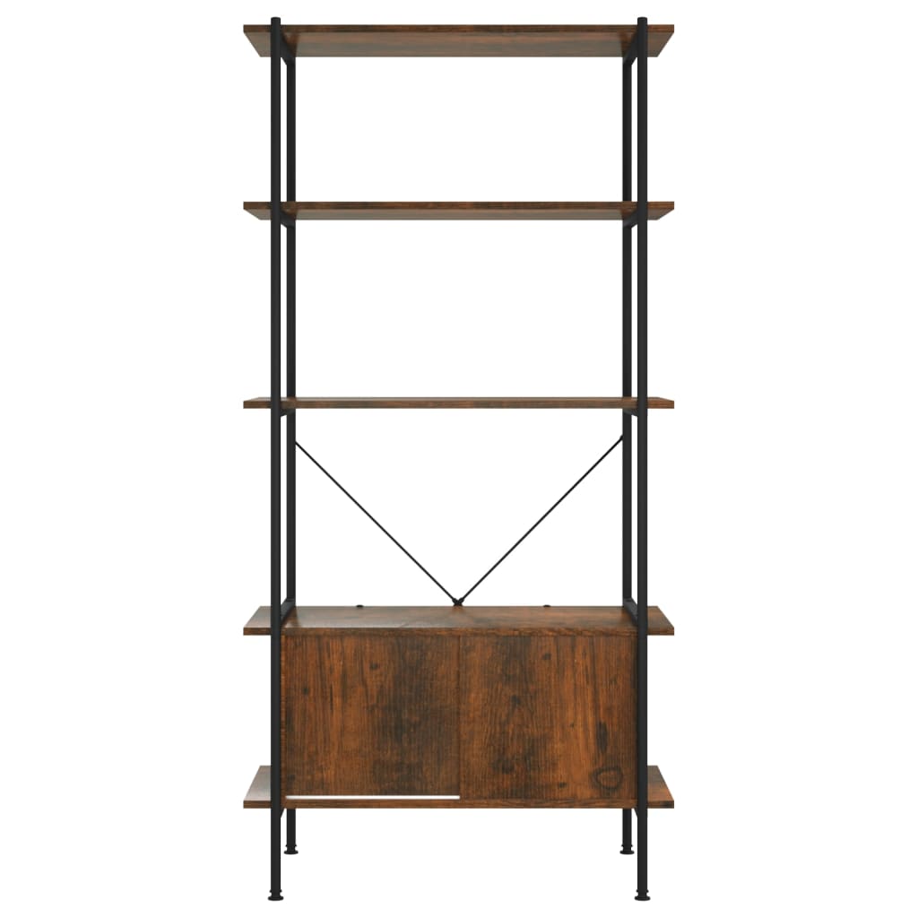 Étagère à 5 niveaux armoire 80x40x163cm Acier bois d'ingénierie - XIOS