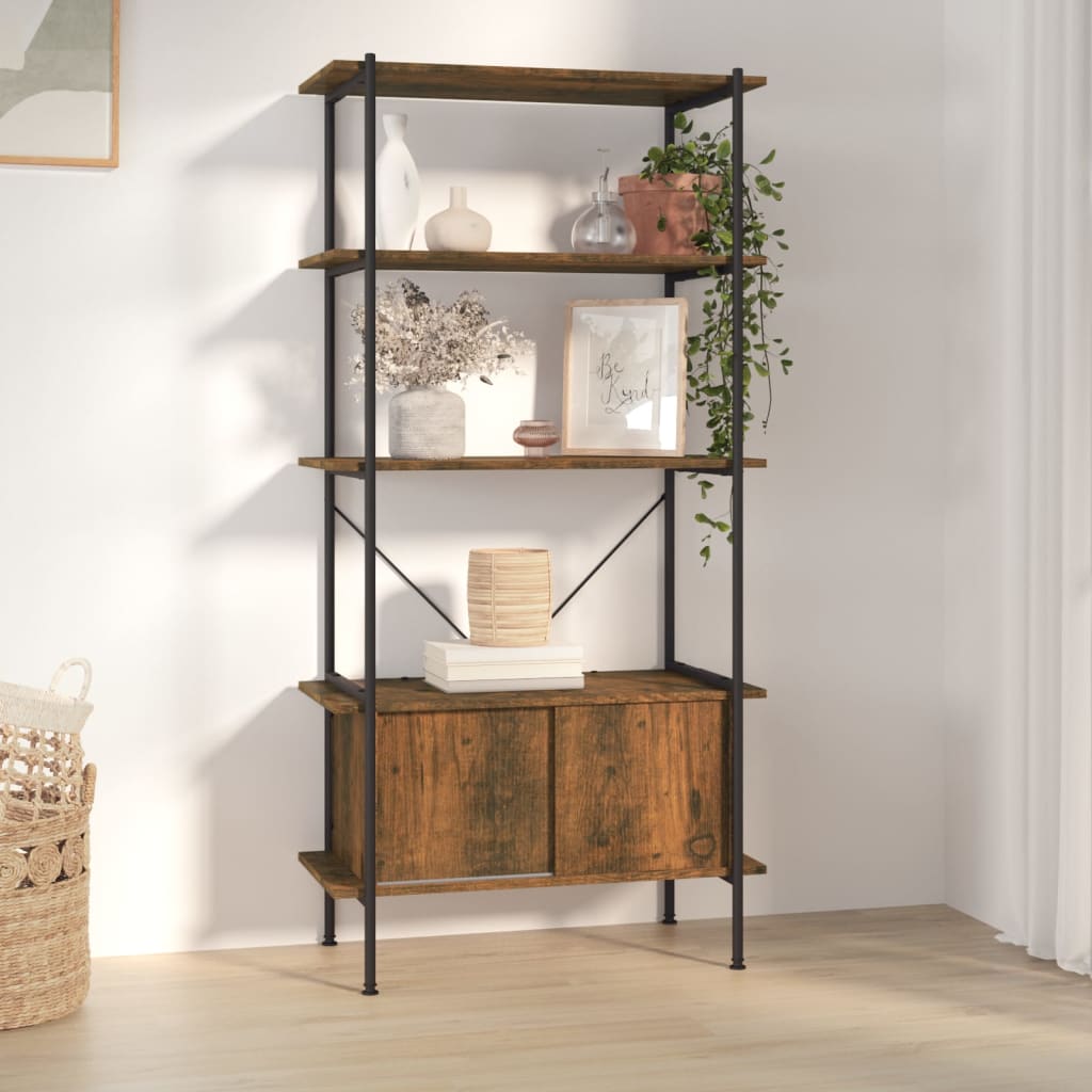 Étagère à 5 niveaux armoire 80x40x163cm Acier bois d'ingénierie - XIOS