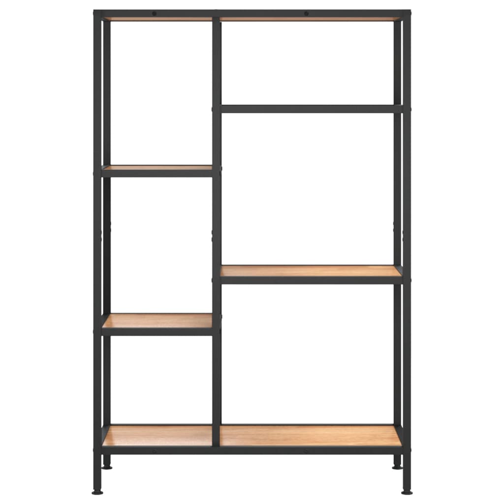 Étagère à livres 80x30x120 cm Acier et bois d'ingénierie - XIOS