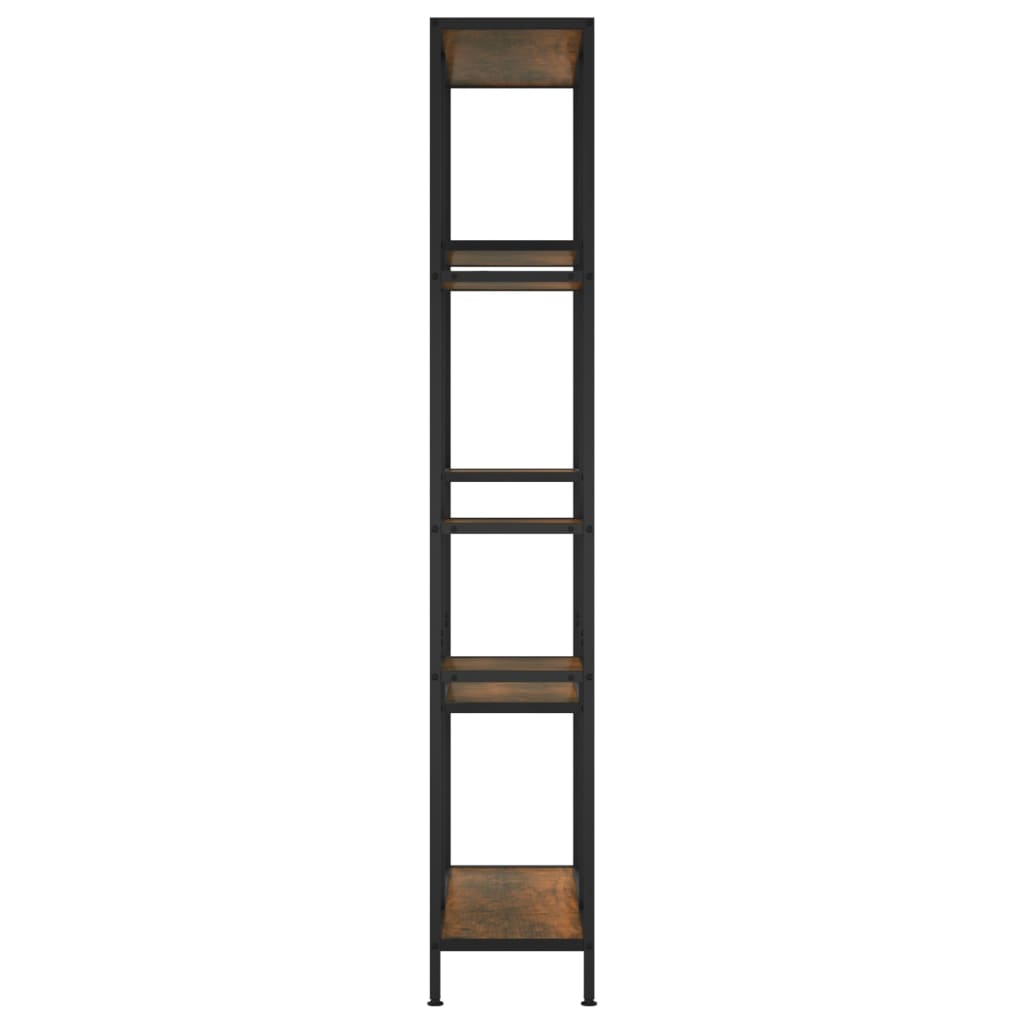 Étagère à livres 80x30x180 cm Acier et bois d'ingénierie - XIOS