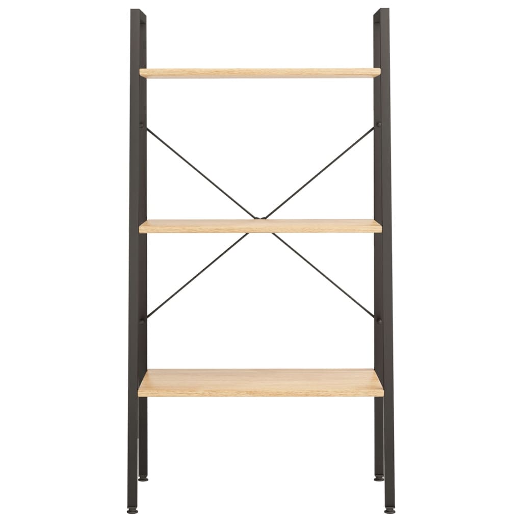 Étagère sur pied 3 niveaux Marron clair et noir 56x35x108 cm - XIOS