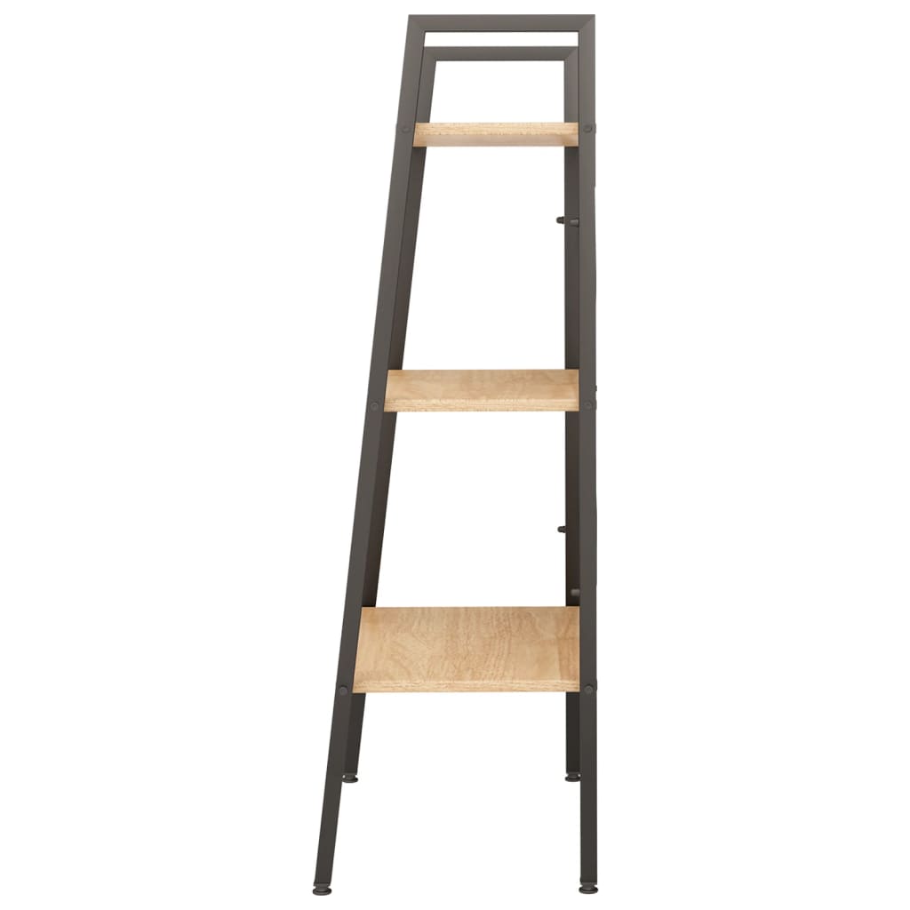 Étagère sur pied 3 niveaux Marron clair et noir 56x35x108 cm - XIOS