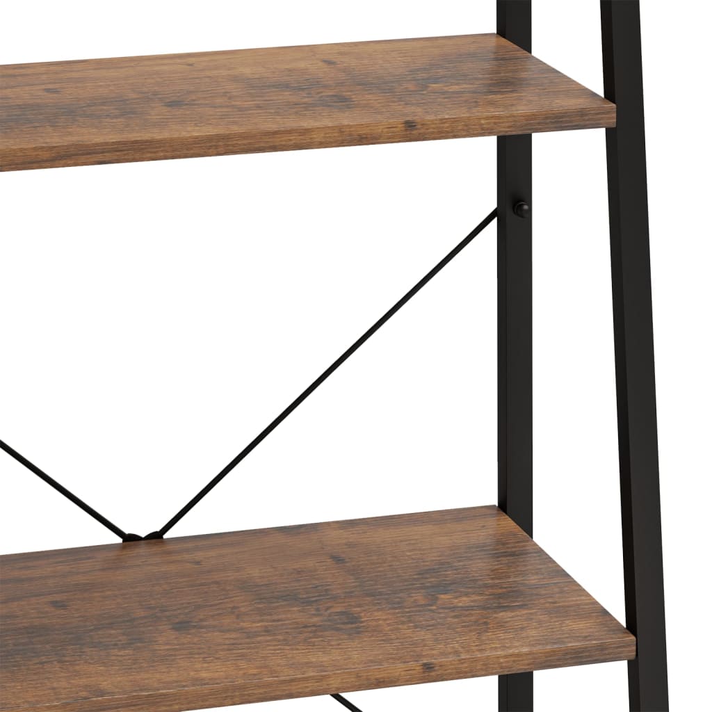 Étagère sur pied 3 niveaux Marron foncé et noir 56x35x108 cm - XIOS