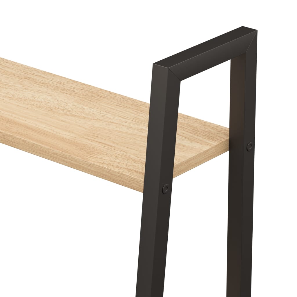 Étagère sur pied 4 niveaux Marron clair et noir 56x35x140 cm - XIOS