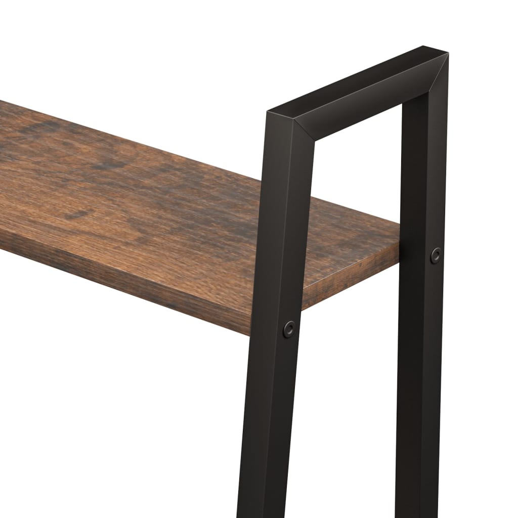 Étagère sur pied 4 niveaux Marron foncé et noir 56x35x140 cm - XIOS