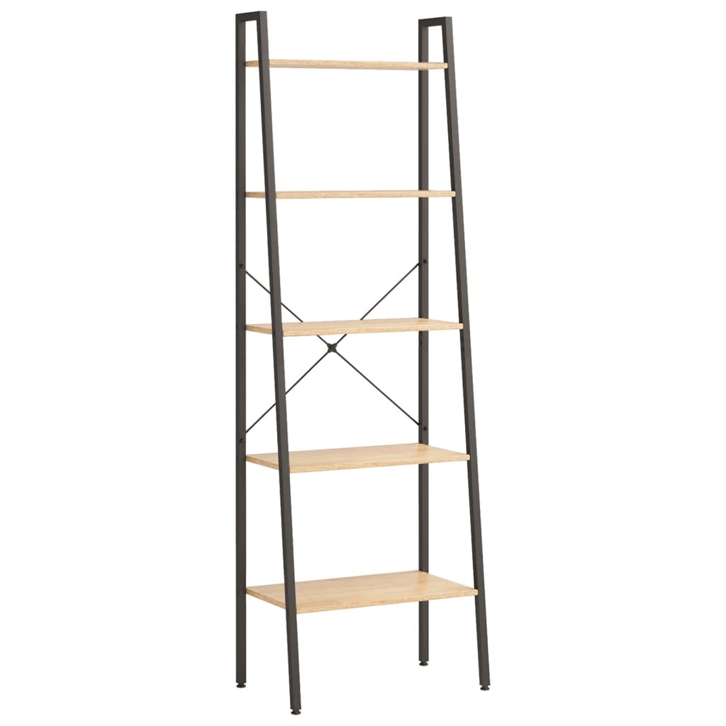 Étagère sur pied 5 niveaux Marron clair et noir 56x35x174 cm - XIOS