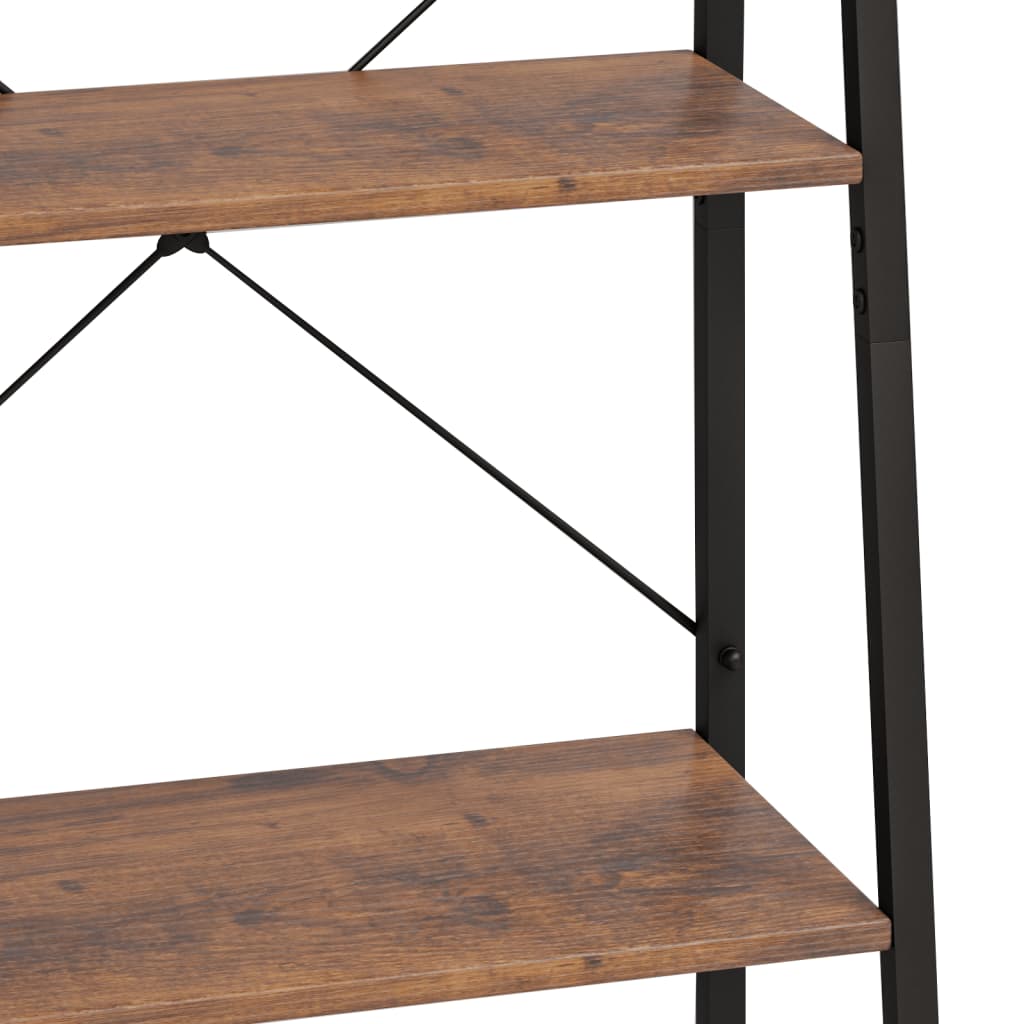 Étagère sur pied 5 niveaux Marron foncé et noir 56x35x174 cm - XIOS