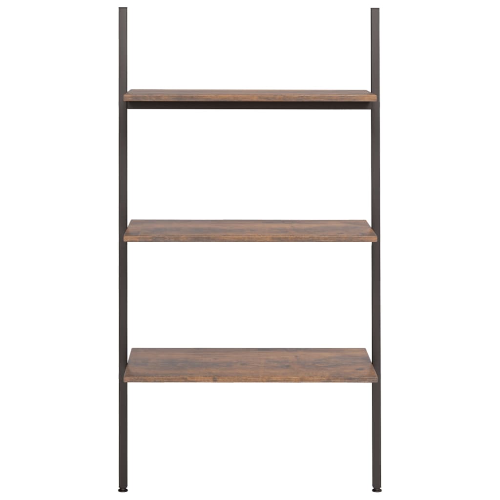 Étagère inclinée à 3 niveaux Marron foncé et noir 64x34x116 cm - XIOS