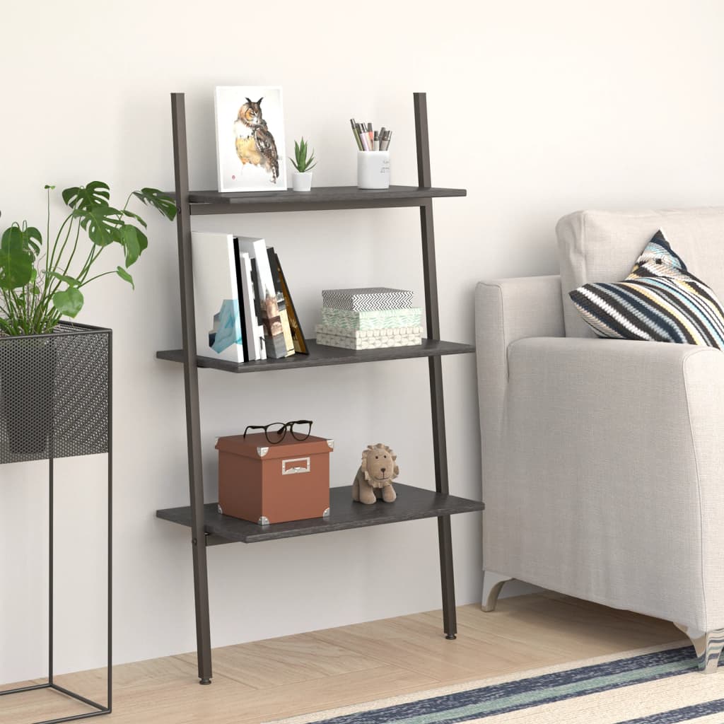 Étagère inclinée à 3 niveaux Noir 64x34x116 cm - XIOS