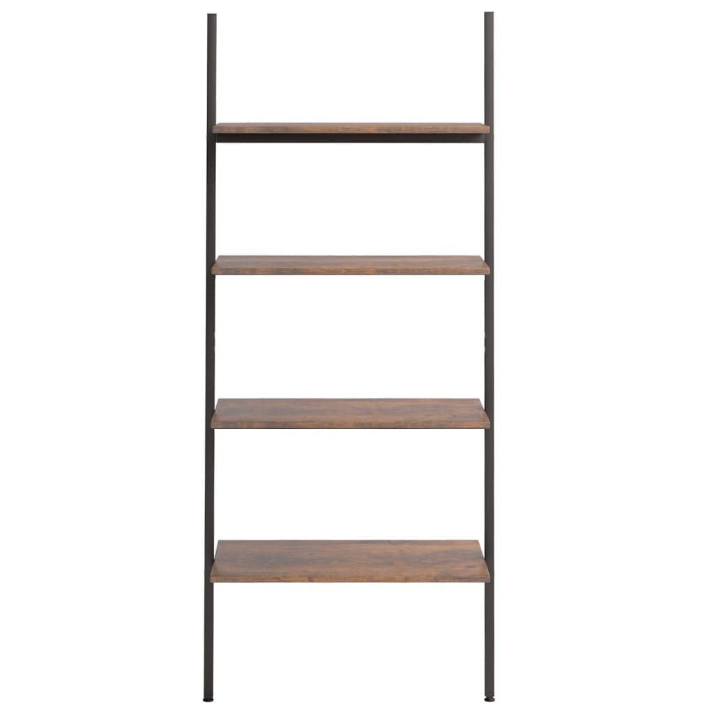 Étagère inclinée à 4 niveaux Marron foncé et noir 64x34x150,5cm - XIOS