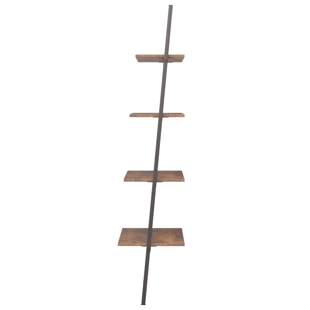 Étagère inclinée à 4 niveaux Marron foncé et noir 64x34x150,5cm - XIOS