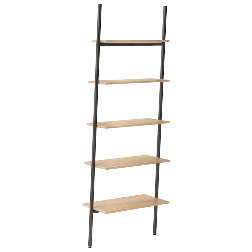 Étagère inclinée à 5 niveaux Marron clair et noir 64x34x185,5cm - XIOS
