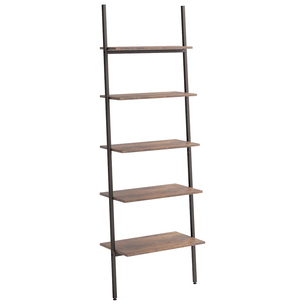 Étagère inclinée à 5 niveaux Marron foncé et noir 64x34x185,5cm - XIOS