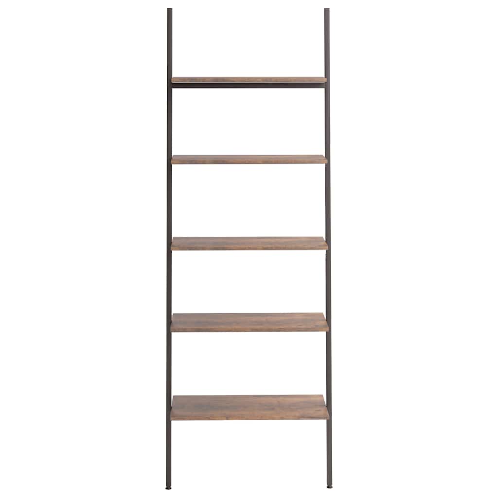 Étagère inclinée à 5 niveaux Marron foncé et noir 64x34x185,5cm - XIOS
