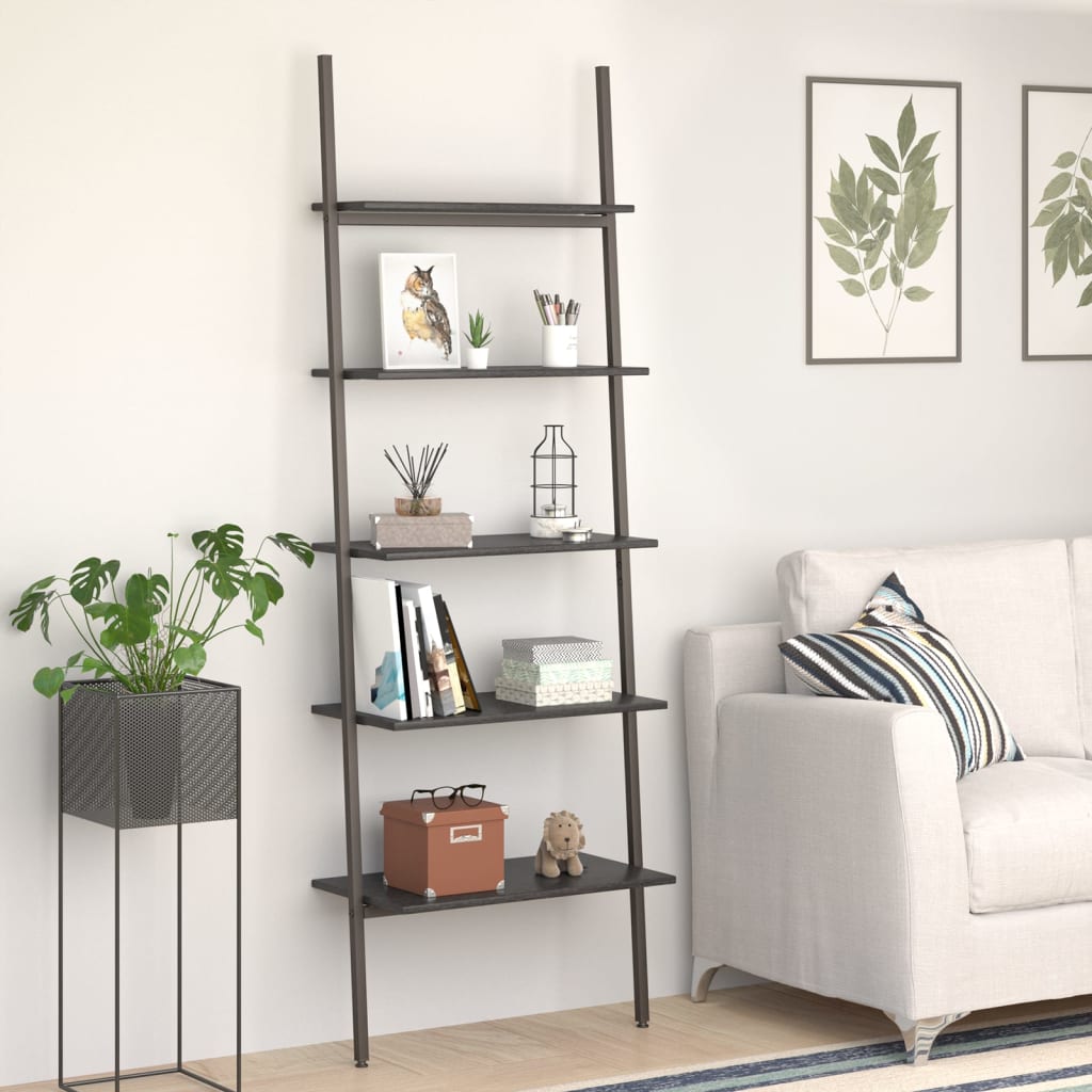 Étagère inclinée à 5 niveaux Noir 64x34x185,5 cm - XIOS