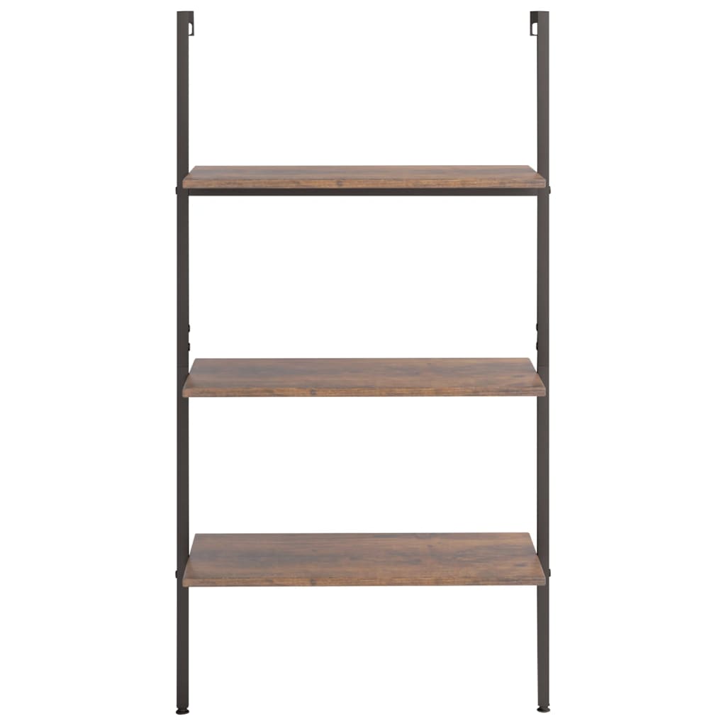 Étagère inclinée à 3 niveaux Marron foncé et noir 64x35x120,5cm - XIOS