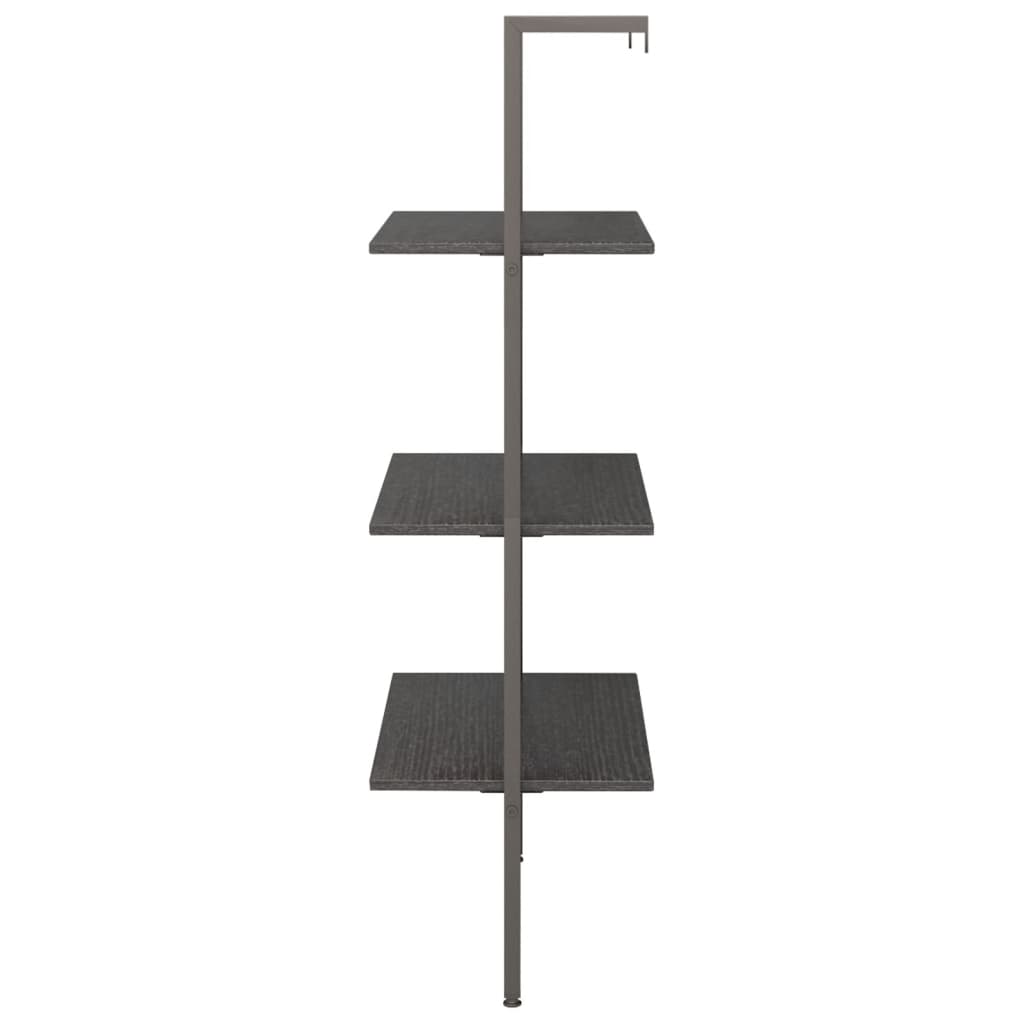 Étagère inclinée à 3 niveaux Noir 64x35x120,5 cm - XIOS