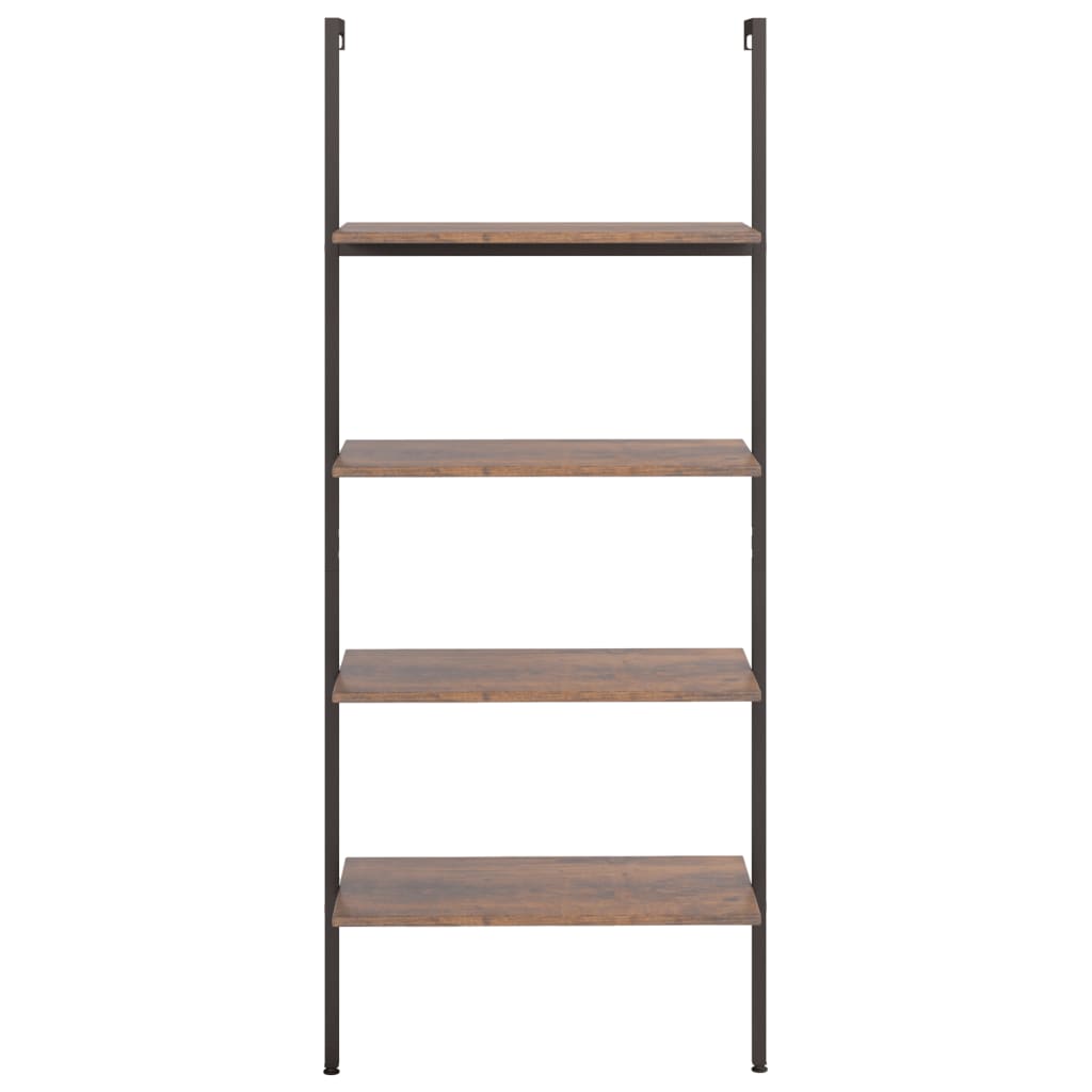 Étagère inclinée à 4 niveaux Marron foncé et noir 64x35x152,5cm - XIOS