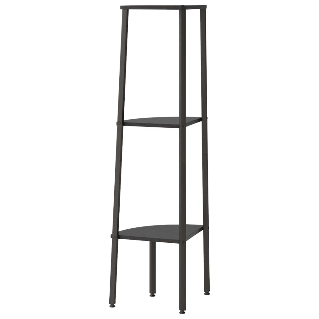 Étagère d'angle 3 niveaux Noir 45,5x31,5x120 cm - XIOS