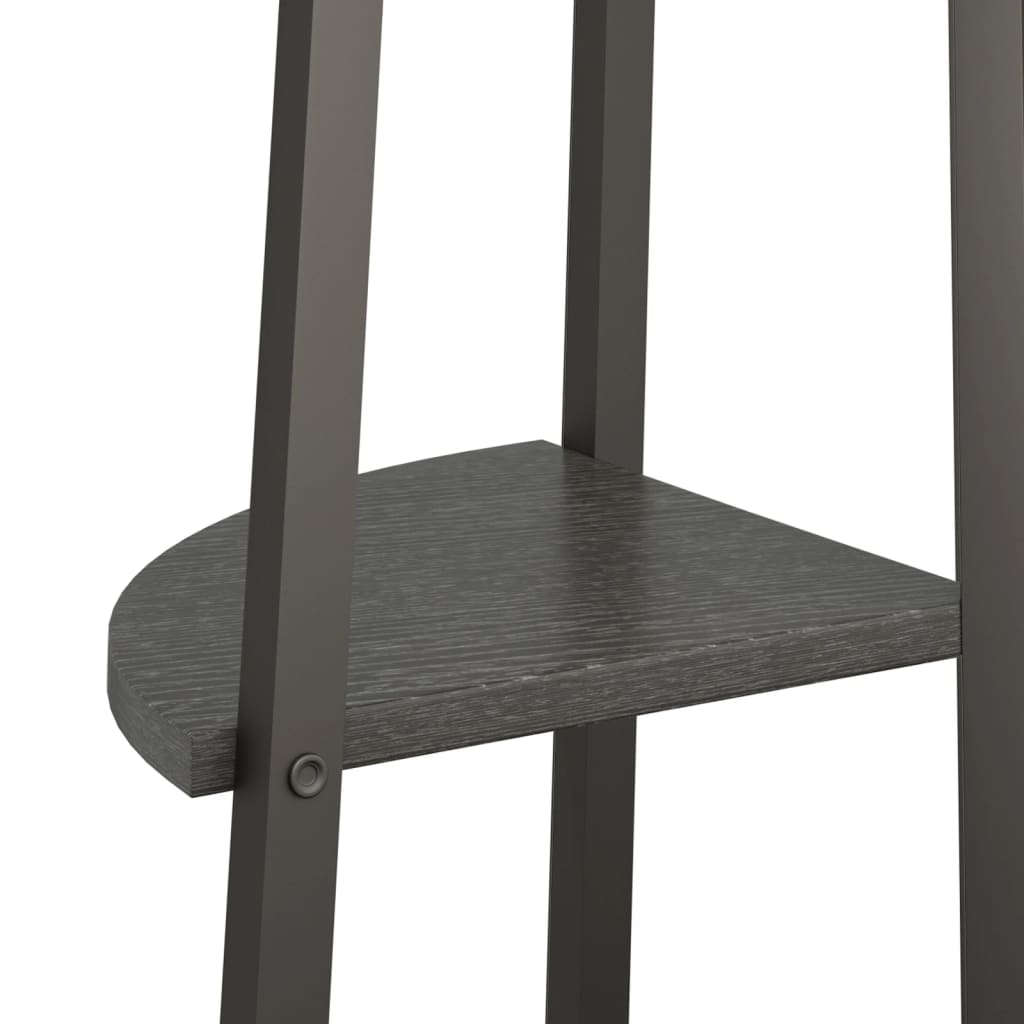 Étagère d'angle 3 niveaux Noir 45,5x31,5x120 cm - XIOS