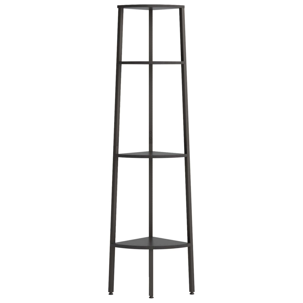 Étagère d'angle 4 niveaux Noir 45,5x31,5x150 cm - XIOS
